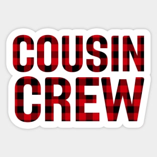 Cousin Crew Christmas Matching Pajama Family Holiday Sticker